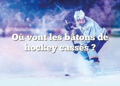 Où vont les bâtons de hockey cassés ?